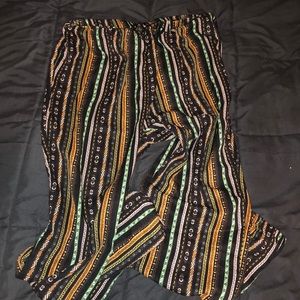 NEW! Brown-Toned Flowey Clinched Pants